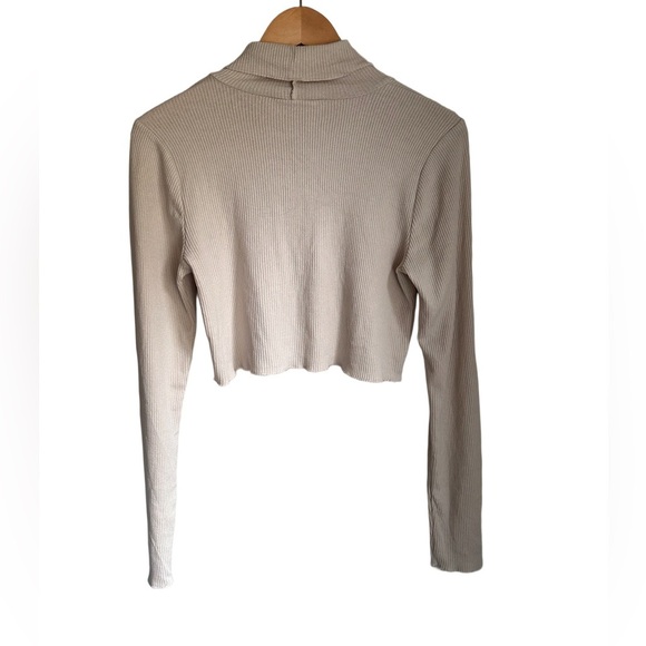 Aritzia Wilfred Free Ribbed Mock Neck Crop Top Sweater - Picture 5 of 5